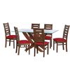 Juego de Comedor Latam Home Alicante 6 Sillas Rojo