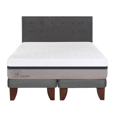 Cama Europea CIC Base Dividida 2 Plazas Balance + Respaldo Eufrates