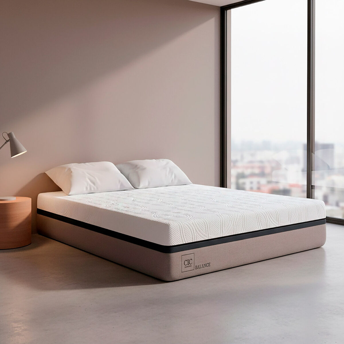 Combo Colch&oacute;n CIC 2 Plazas Balance + Pack 2 Almohadas Casa Linda 65 x 45 cm