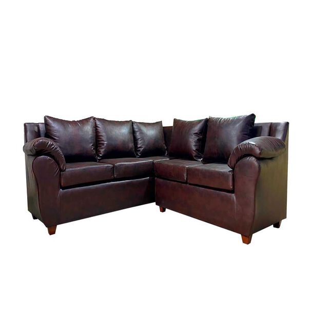 Sofá Seccional Muebles MPR Cattaleya 5 Café Envejecido