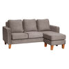 Seccional Intercambiable Latam Home Venecia 3 Cuerpos Gris + Sitial Kiel Tela Gris
