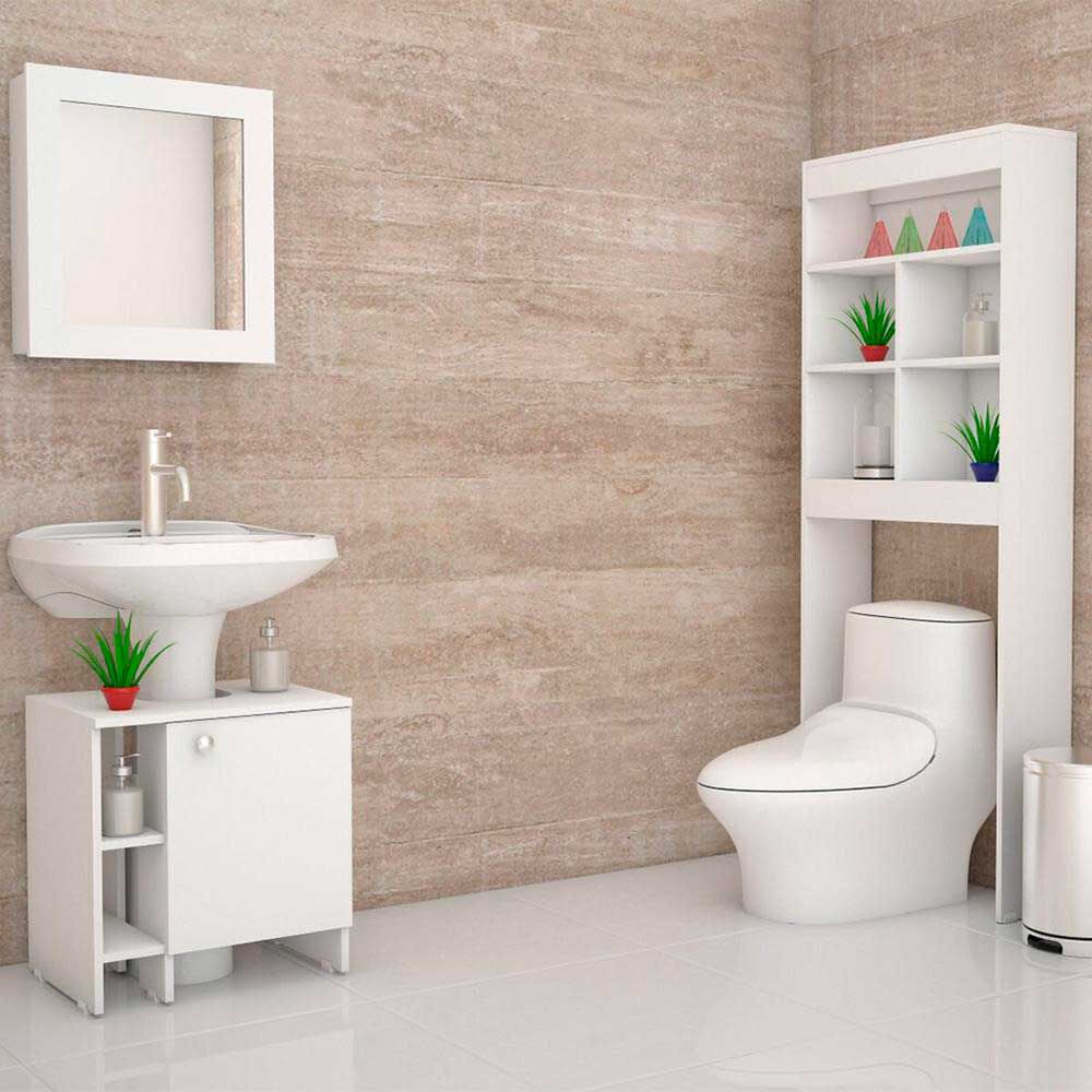Mueble Lavamanos + Mueble Botiquín+Mueble Optimizador TuHome