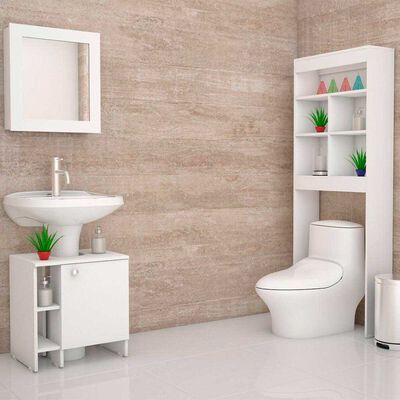Mueble Lavamanos + Mueble Botiquín+Mueble Optimizador TuHome