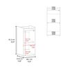 BAR BAJO THEBA 1 PUERTA VIDRIO 81,3X38,1X37,6 CM FRESNO