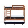 Camarote Triple Latam Home 1 Plaza Zen + Colchón Top Foam Negro