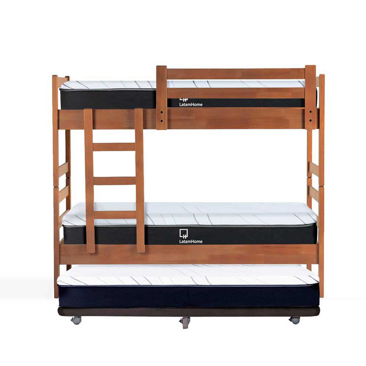 Camarote Triple Latam Home 1 Plaza Zen + Colchón Top Foam Negro