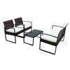 Juego de Living para Terraza Casanova Greta Sofá 2 Cuerpos + Dos Sillones 1 Cuerpo + Mesa de Centro Café