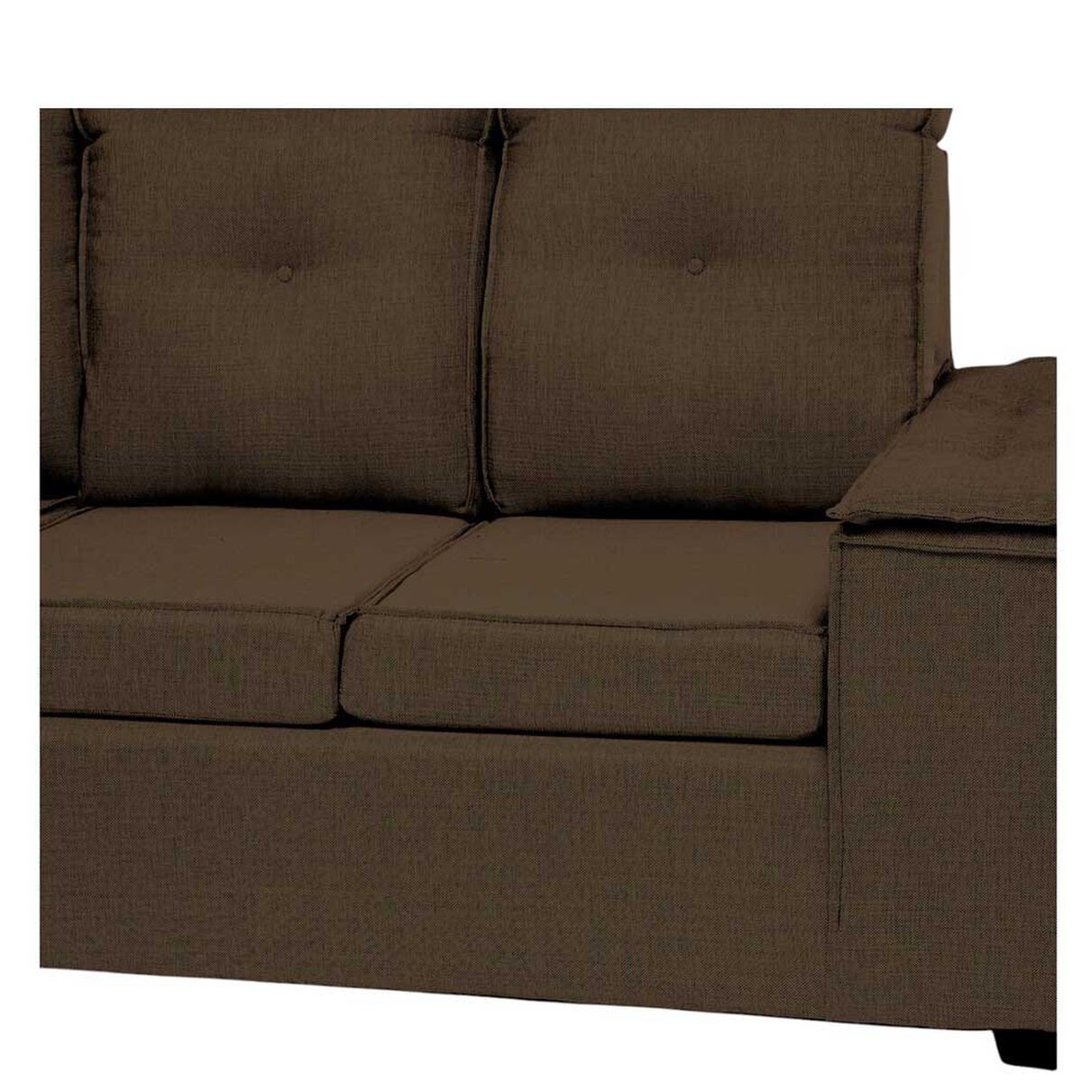 Sofá Seccional Mexx Muebles Hamburgo 5 Cuerpos Chocolate