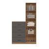 Cómoda Onessta Estilo 4 Cajones 1 Puerta Jatova Grafito