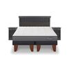 Cama Europea CIC Base Dividida King Anatomic + Respaldo + 2 Veladores Dublin