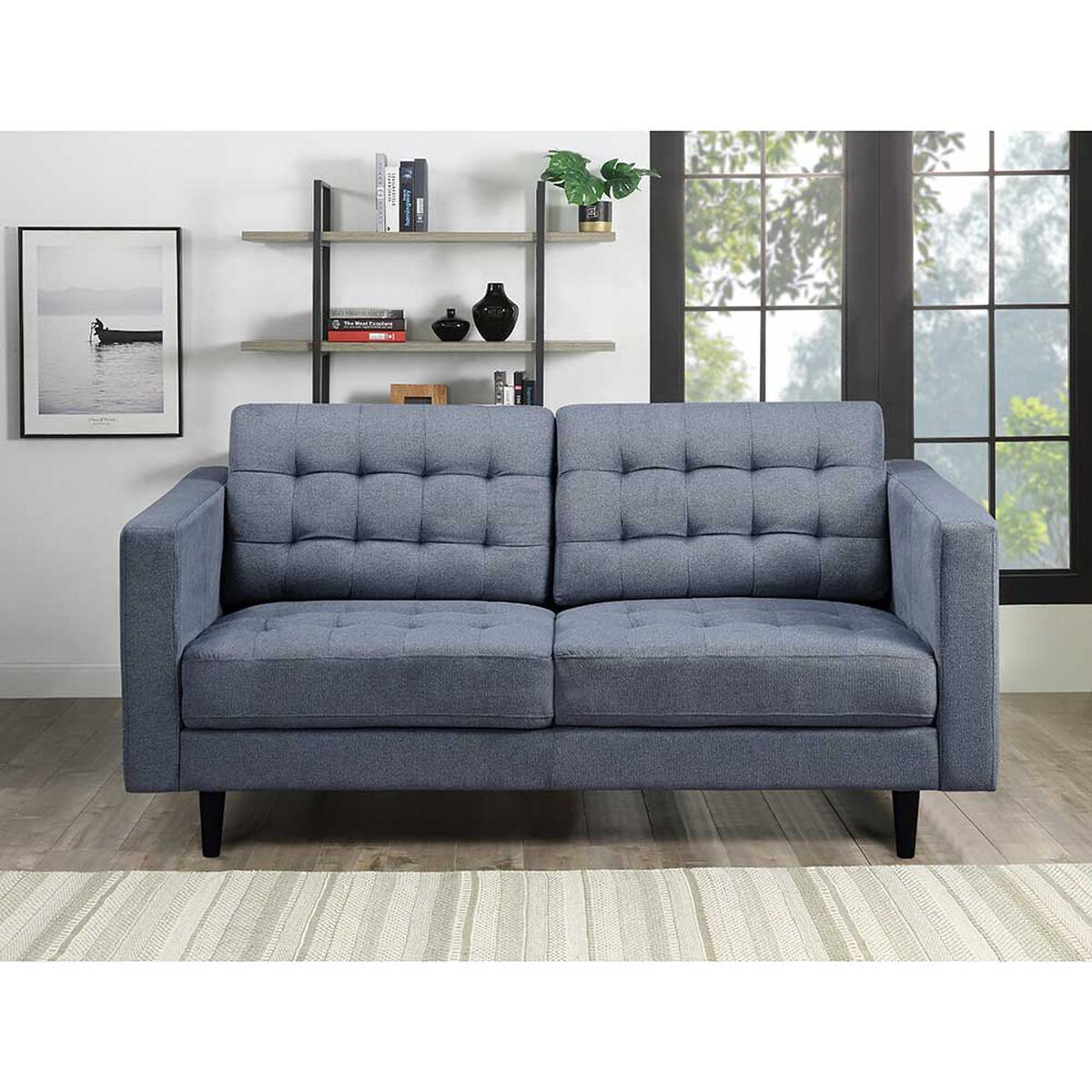 Sofá Casanova Austin 3 Cuerpos Azul Piedra