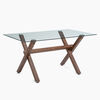 Juego de Comedor Spazzio Cross Nogal 6 Sillas