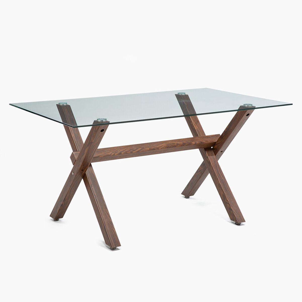 Juego de Comedor Spazzio Cross Nogal 6 Sillas