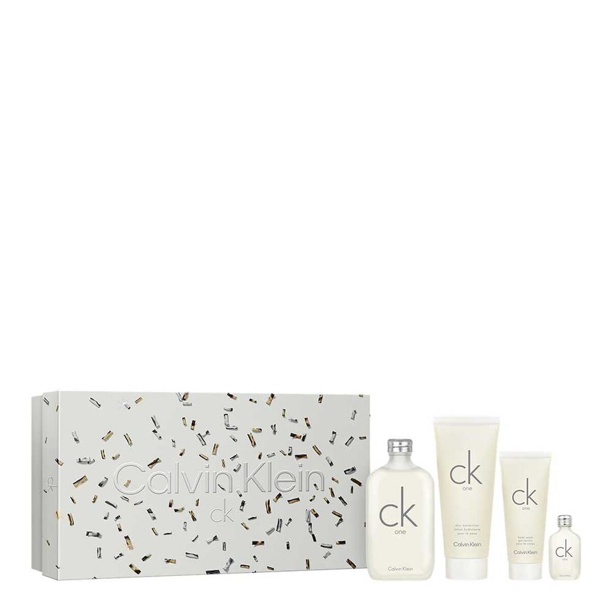 Perfume Calvin Klein One EDT 200 ML + Body Lotion 200 ML + Shower Gel 100 ML + Mini 15 ML