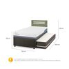 Cama Nido CIC 1,5 Plazas Excellence Plus + Respaldo Munich Olivo