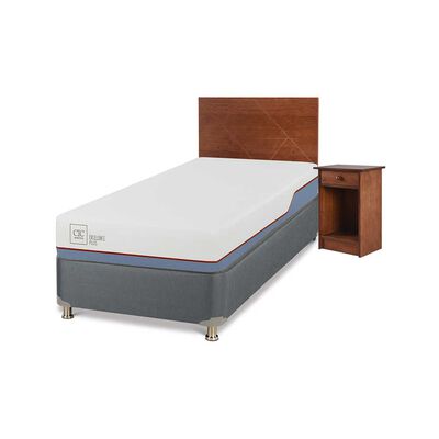 Imagen 2 del producto Cama Americana CIC 1 Plaza Excellence Plus + Respaldo + Velador New Villarrica