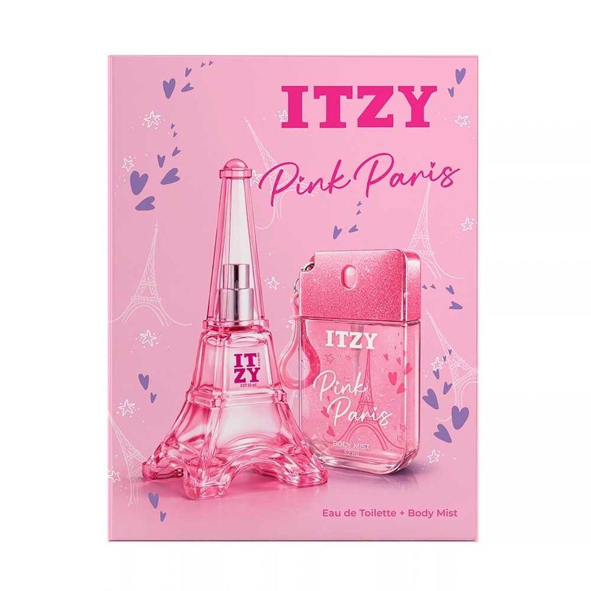 Set Perfume Itzy Mujer Pink Paris EDT + Body Mist
