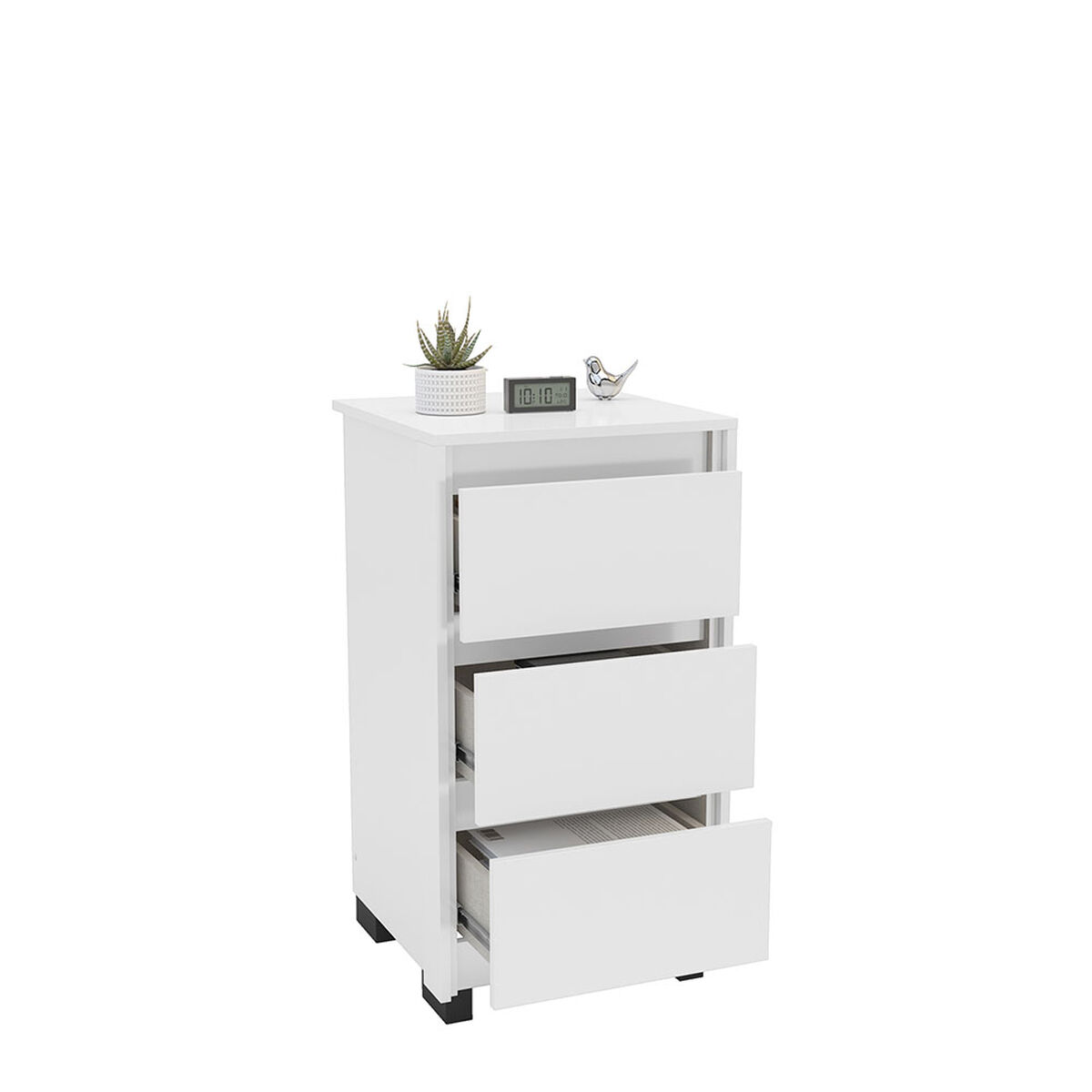 Cómoda Vekkahome Coimbra 3 Cajones Blanco