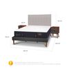 Cama Europea CIC King Premium + Respaldo + Veladores