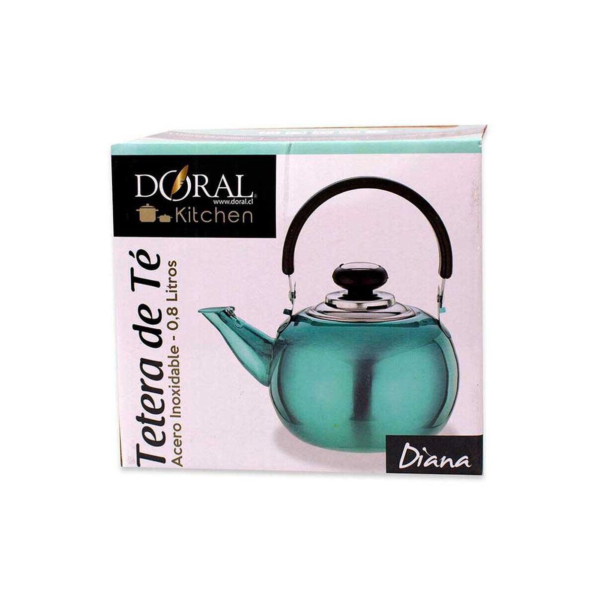 Tetera Doral Diana 0,8 lts.Turquesa