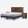 Cama Europea Rosen Base Dividida 2 Plazas Indie + Respaldo + 2 Veladores Dolce