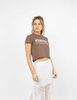 Polera Crop Con Estampado Manga Corta Mujer Icono