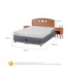 Cama Americana CIC Base Dividida 2 Plazas Excellence Plus + Respaldo + 2 Veladores New Gales