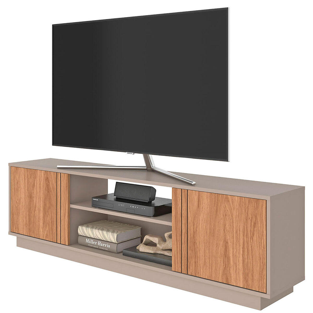 Rack TV Vekkahome Arauco Hasta 70" Gris Caf&eacute;