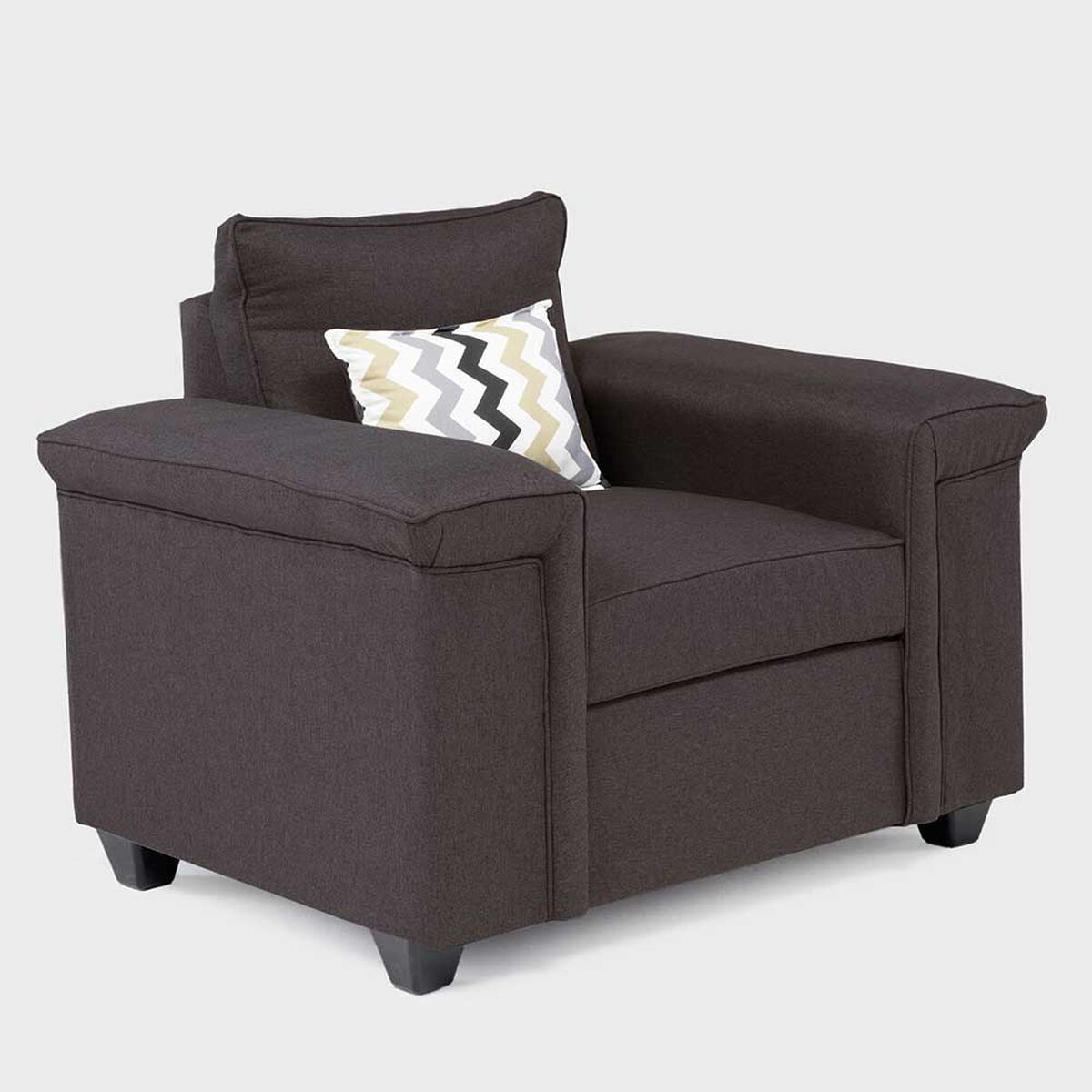 Juegos de Living Mons Sicilia Sofá 2 Cuerpos + Dos Sillones 1 Cuerpo Chocolate