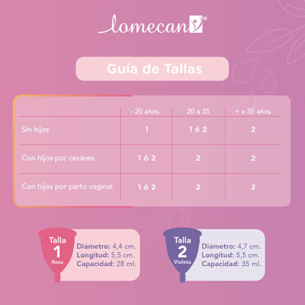 Copa Menstrual Talla 2 Lomecan