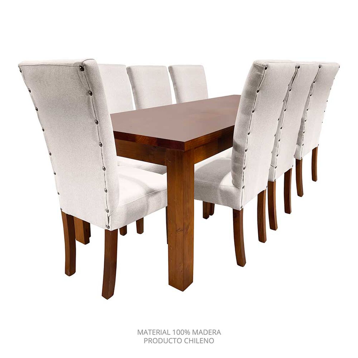 Juego de Comedor Living Factory Teka 8 Sillas Beige