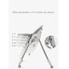 Silla de Comer Lubabycas Plegable con Ruedas Gris