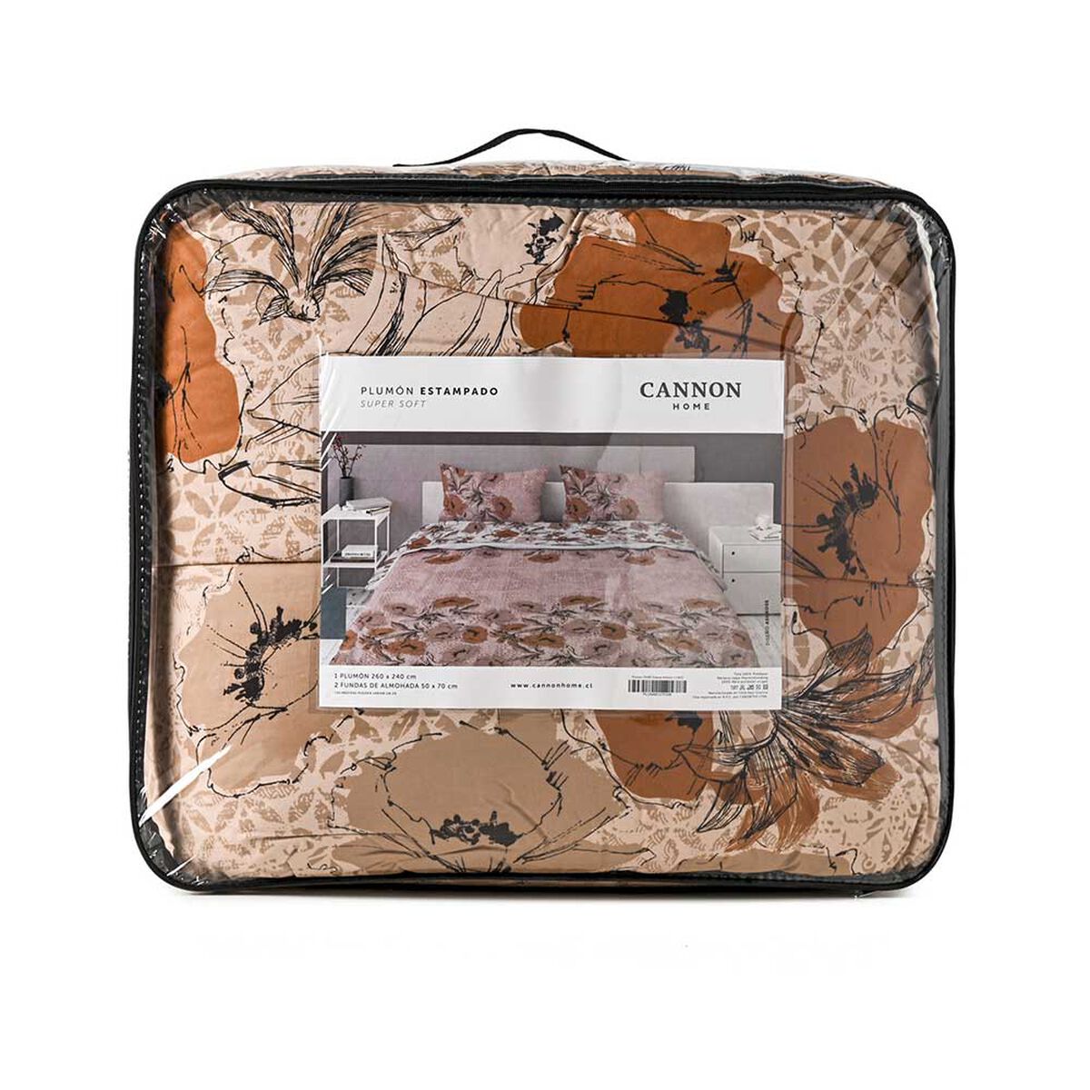 Plumón Estampado Cannon 1,5 Plazas Ashrose