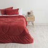 Plumón Corduroy Coral Sherpa Mashini 2 Plazas Liso Rojo
