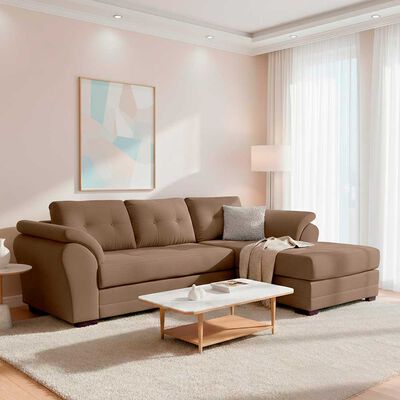 Sof&aacute; Seccional Living Factory Samy 4 Cuerpos Chocolate