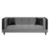 Juego de Living Diseño A&M Home Santa Monica Sofá 3 Cuerpos + 2 Pouf 1 Cuerpo  Gris