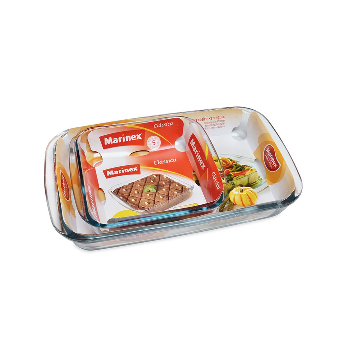 Set de Asaderas Mediana y Cuadrada Marinex Classica