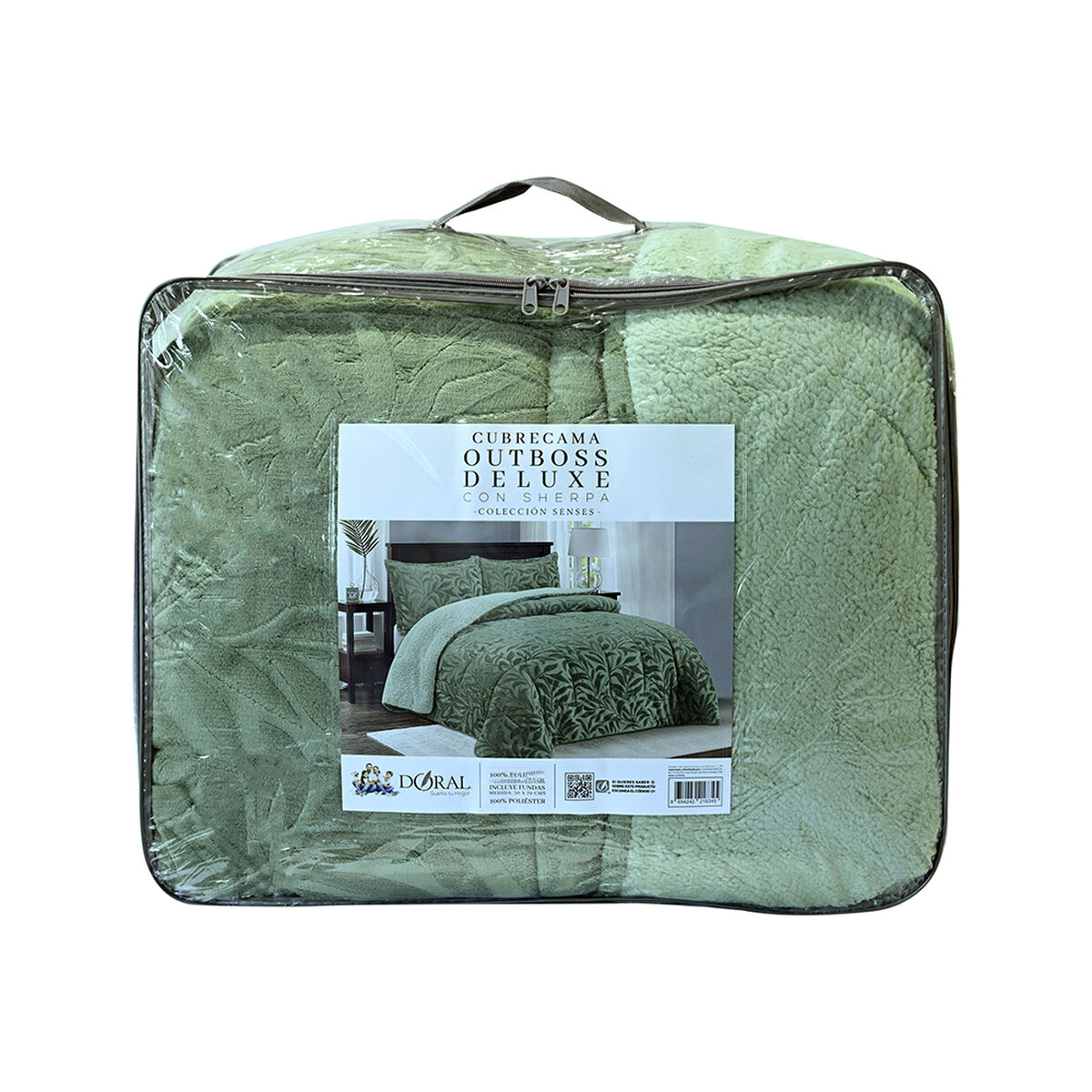 Cubrecama Doral 1,5 Plazas Verde Outboss Sherpa