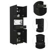 Mueble para Microondas TuHome Manchester 3 Puertas 1 Cajón Wengue