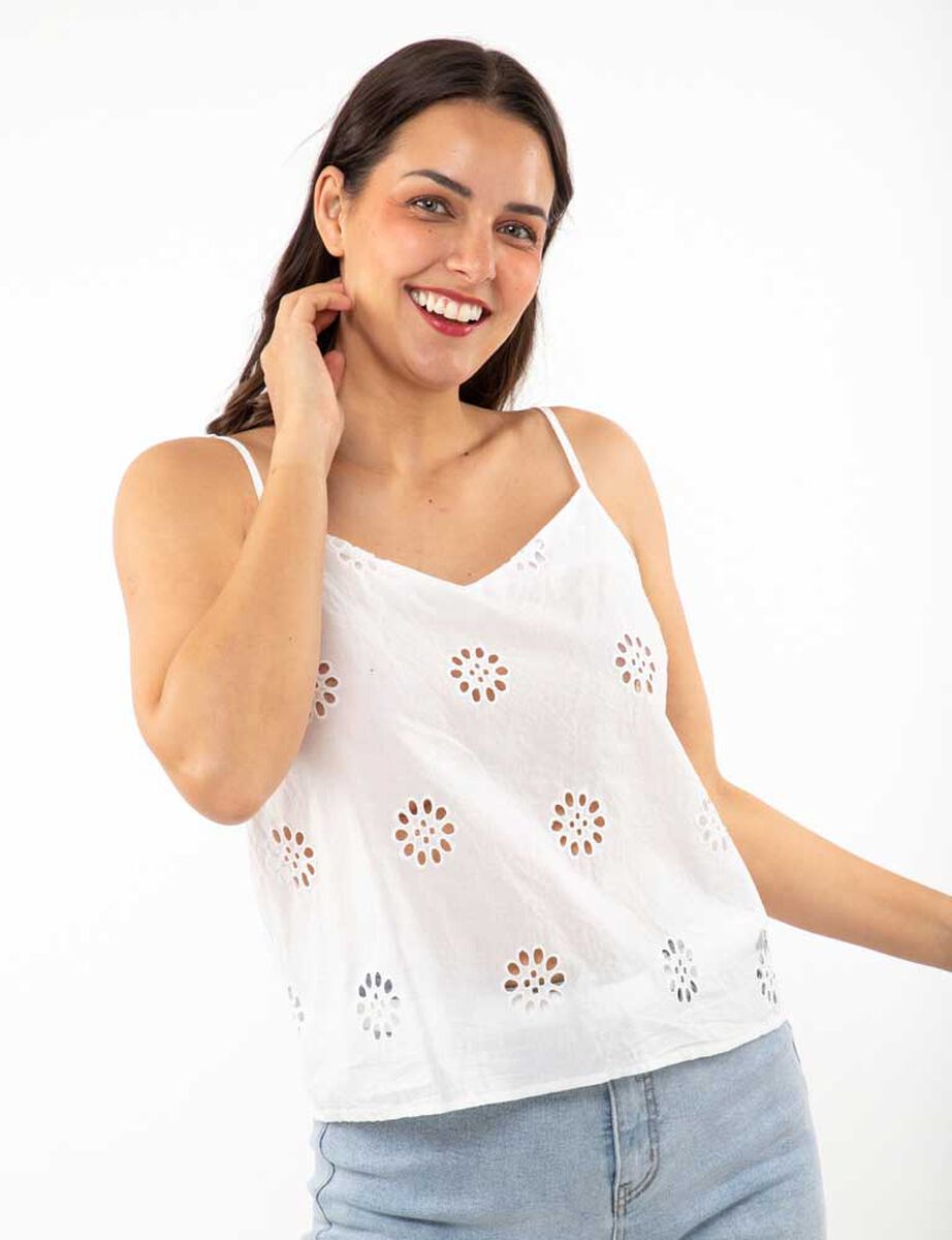 Blusa Algod&oacute;n Sin Mangas Mujer Zibel