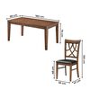 Juego de Comedor Home Mobili 6 Sillas Bruselas Café