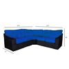 Sof&aacute; Secccional Muebles MYM Evelin 4 Cuerpos Azul Negro