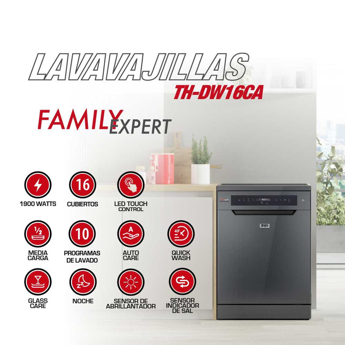 Lavavajillas Thomas TH-DW16CA 16 cubiertos