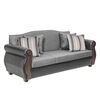 Juego de Living Innovamuebles New Bugambilia Sofá 3 Cuerpos + Dos Sillones 1 Cuerpo Gris Claro
