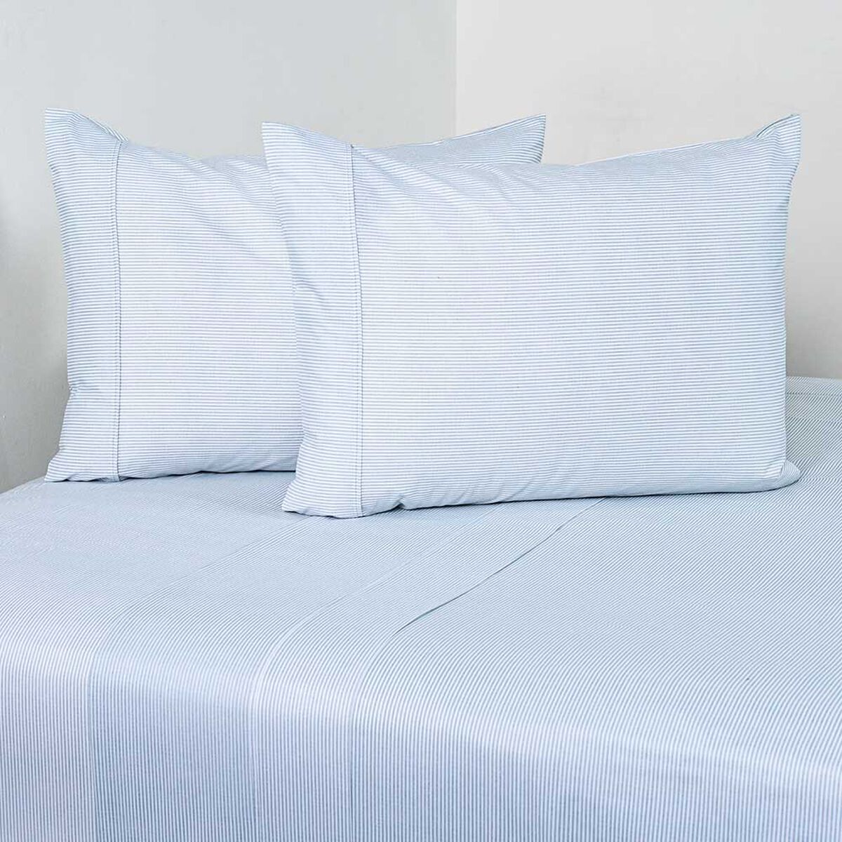 Juego de S&aacute;banas Elements & Co 2 Plazas 144 Hilos Stripe Sage