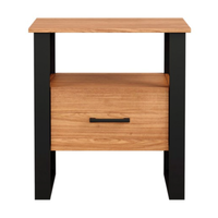 Velador Roca Guayacan 1 Cajón Canela Negro