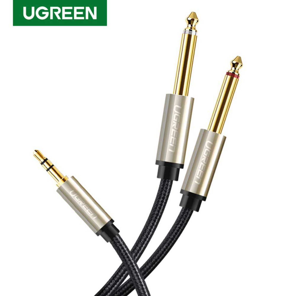 Cable De Audio Plug Estereo 3.5Mm/2Plug 6.3Mm Mono 2M Gris Ugreen Av126