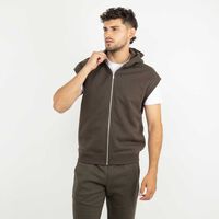 Polerón Sin Mangas Hombre Zibel Gris-Claro, Negro