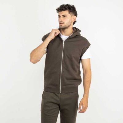 Polerón Sin Mangas Hombre Zibel Gris-Claro, Negro