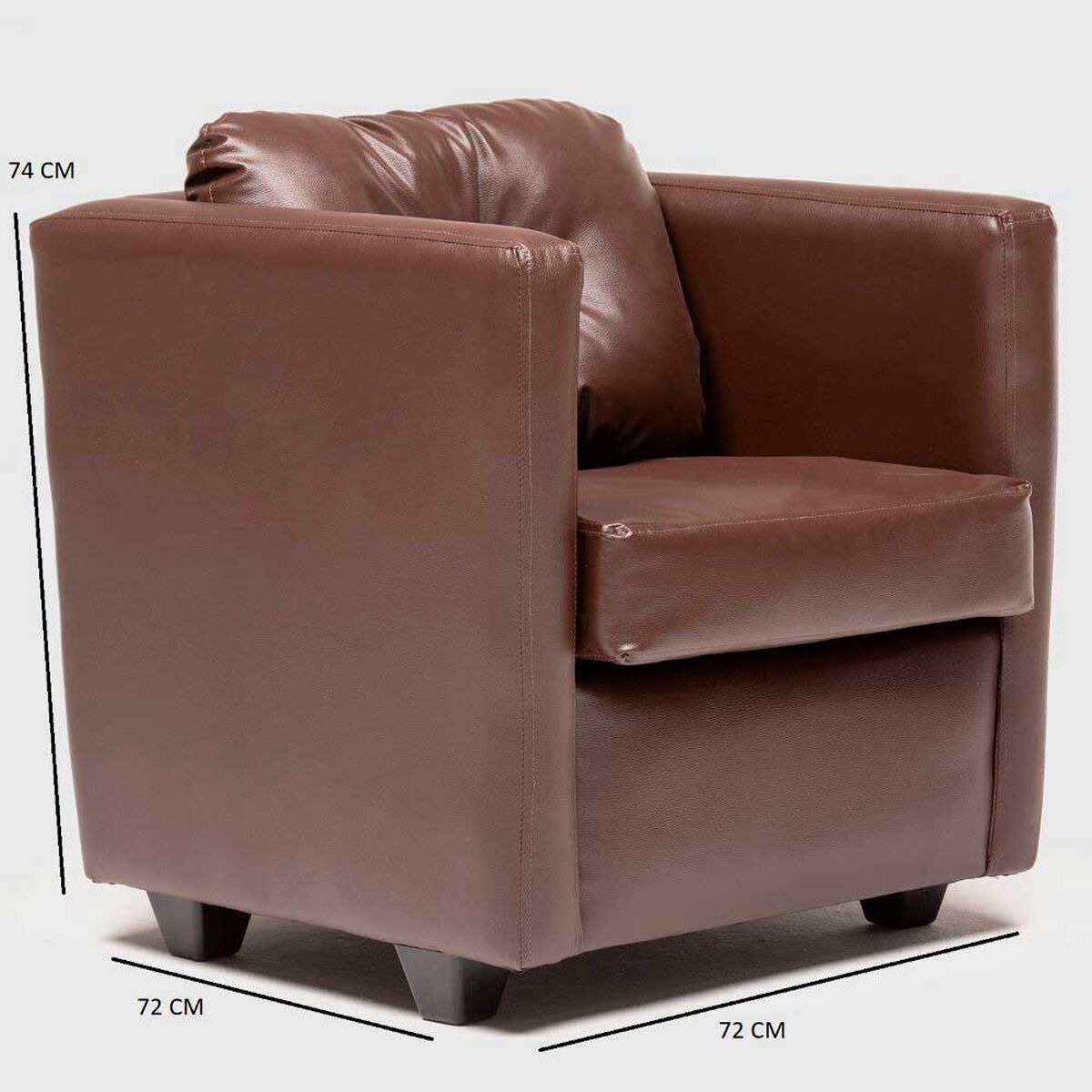 Poltrona Cabsur Caburga PU Café